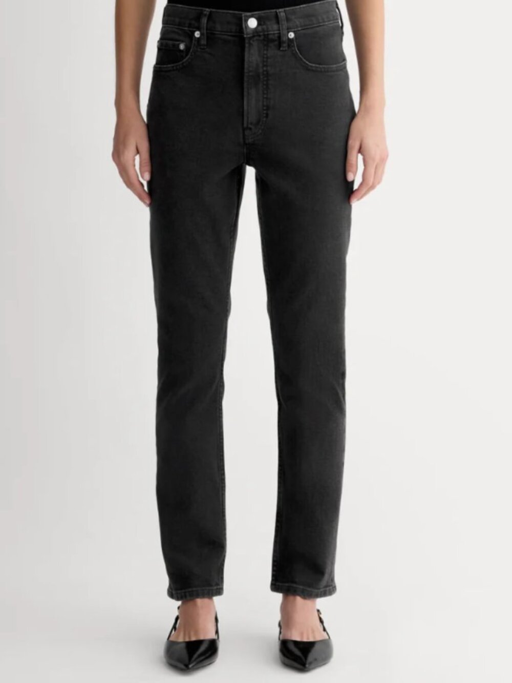 Everlane Original Cheeky Jean 27 Crop in Black